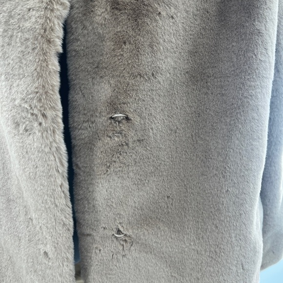 Dolce Cabo Mid Length Brown Faux Fur Jacket - Size Medium - Picture 8 of 11